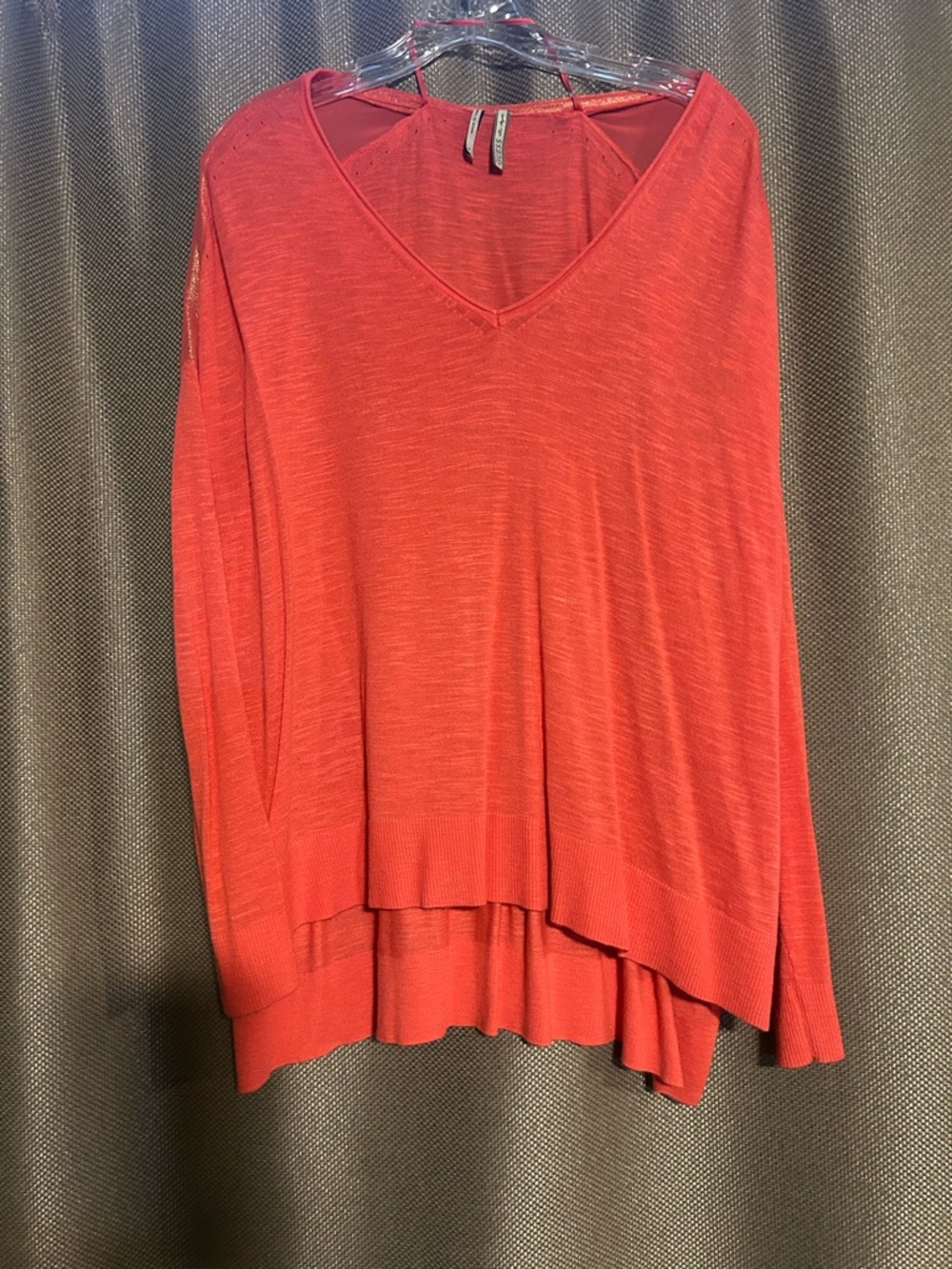 V-Neck Lightweight Red Women's Top
